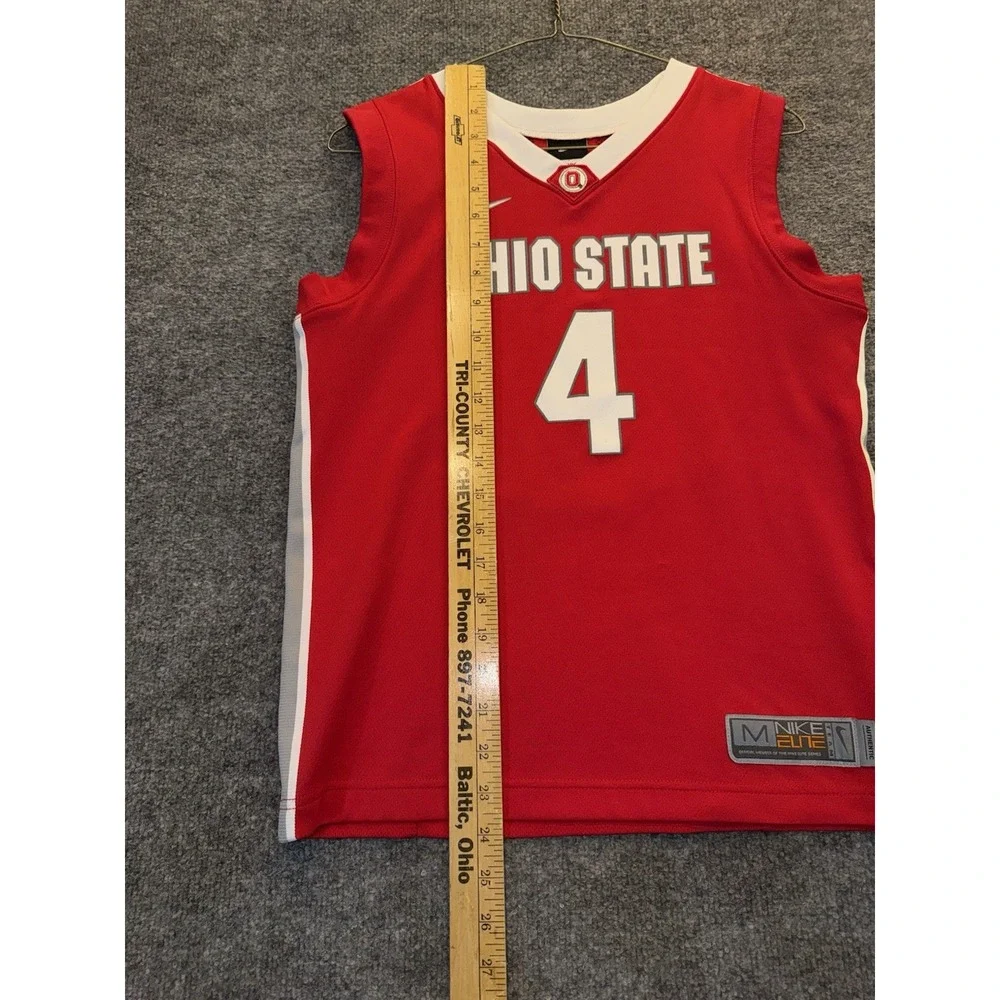 Nike Elite Ohio State Buckeyes Basketball Jersey Youth M 12/14 Red #4 NCAA